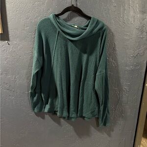 Teal tunic long sleeve shirt